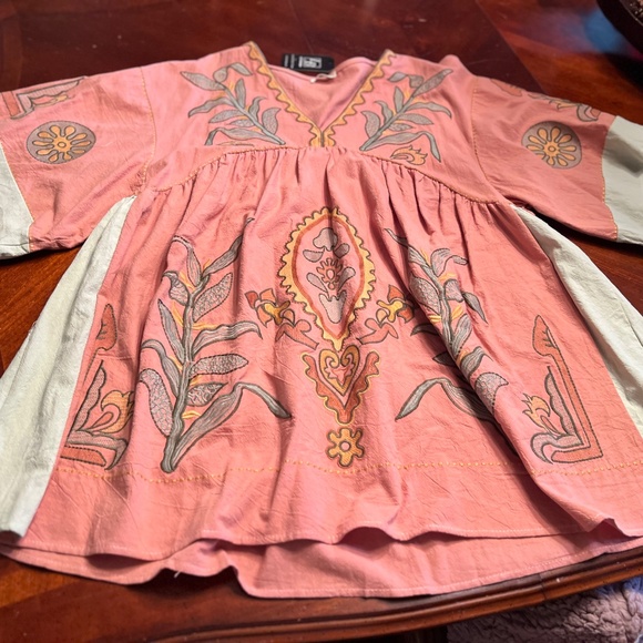 Sunday Up Embroidered Mini Dress Sz L NWT - Picture 1 of 6